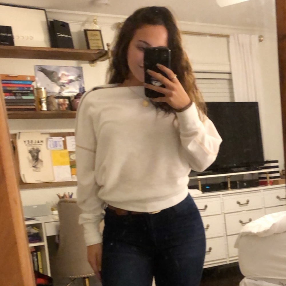 Free People Shoulder Zipper Shirt